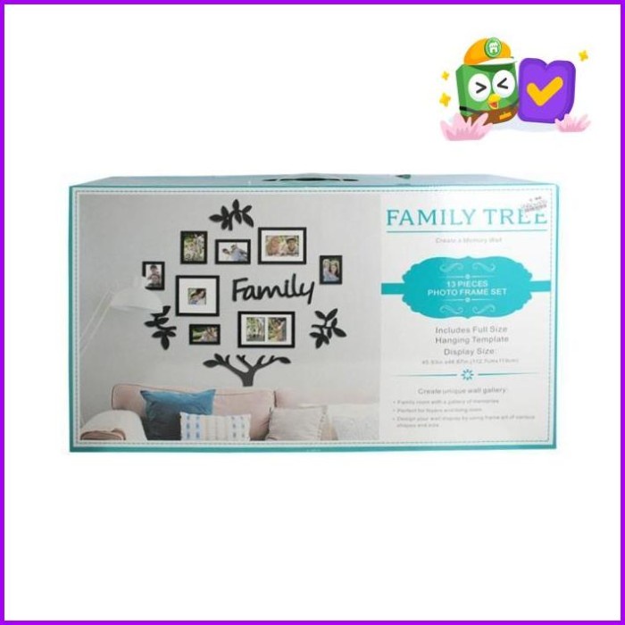 Promo Bingkai Foto - Photo Frm Family Tree Set Of 13 Vs13 Blk Original Best