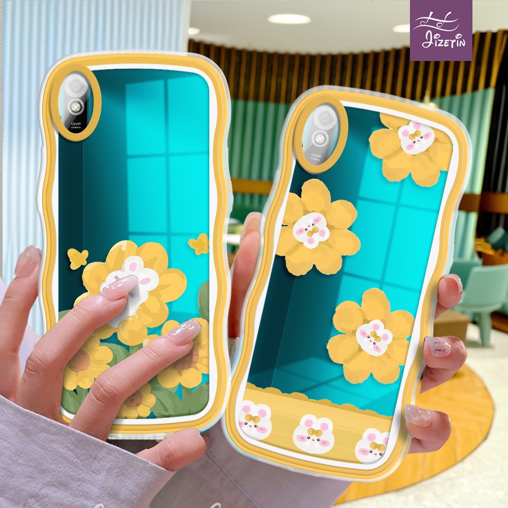 Kelinci Berbunga Kuning Casing ph bentuk aneh untuk for xiaomi Redmi 12C 10/C 9/T/C/A 8/A 7 6/A 5/A/