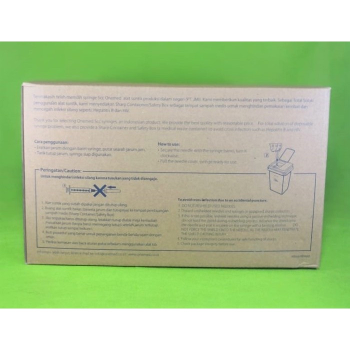 Spuit 5cc Onemed/ Syringe/ Alat Suntikan/ Alat Injeksi 5ml per Box - JM