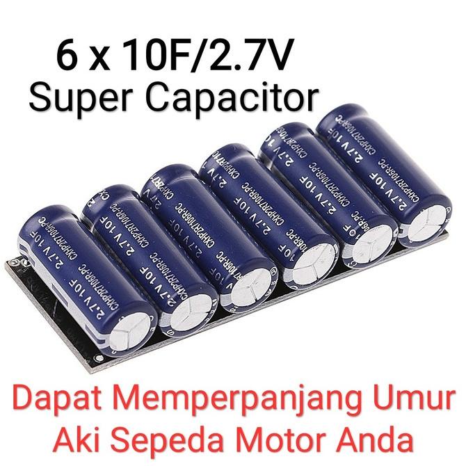 6 X 10F/2.7V - Super Farad Capacitor Kapasitor