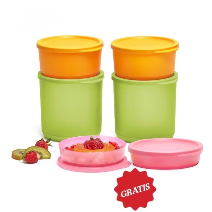 Tupperware Tropical Round Set Free Toples Kue Jajananlokalibu