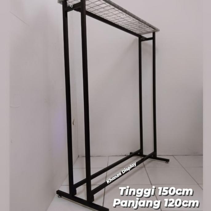Rak baju besi gawangan tinggi 150cm panjang 120cm