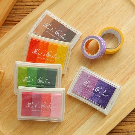 

[BS] Let's Color Gradient Pigment Ink Pad - Finger Pad - Bantalan Tinta Stempel Gradasi