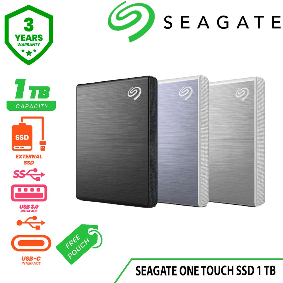 Seagate New One Touch SSD 1TB - External SSD - Portable SSD - USB-C