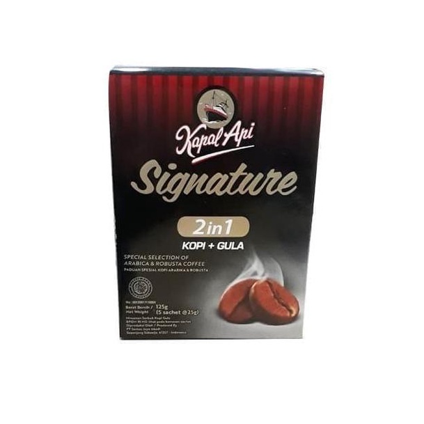 

Kopi Gula Praktis | Kapal Api Signature Robusta Arabica Blend 5 Sac