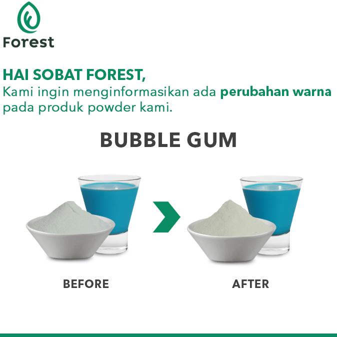 

Kekinian Bubuk Minuman BUBBLE GUM Powder - FOREST Bubble Drink !