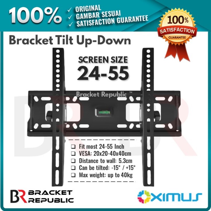 BRACKET TV 55 50 49 43 42 32 24 INCH POLYTRON TOSHIBA AQUA PANASONIC