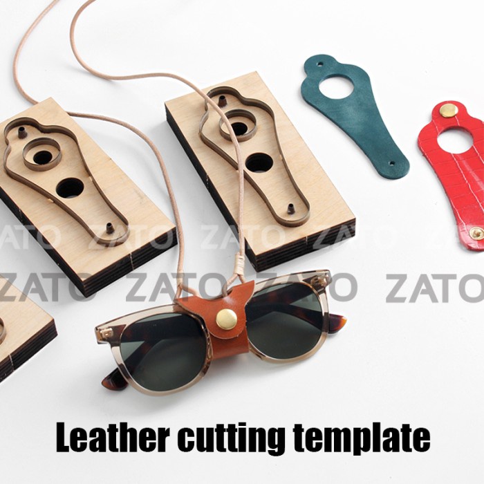 

Eyeglasses Leather cutting template - pisau pons - leather tools