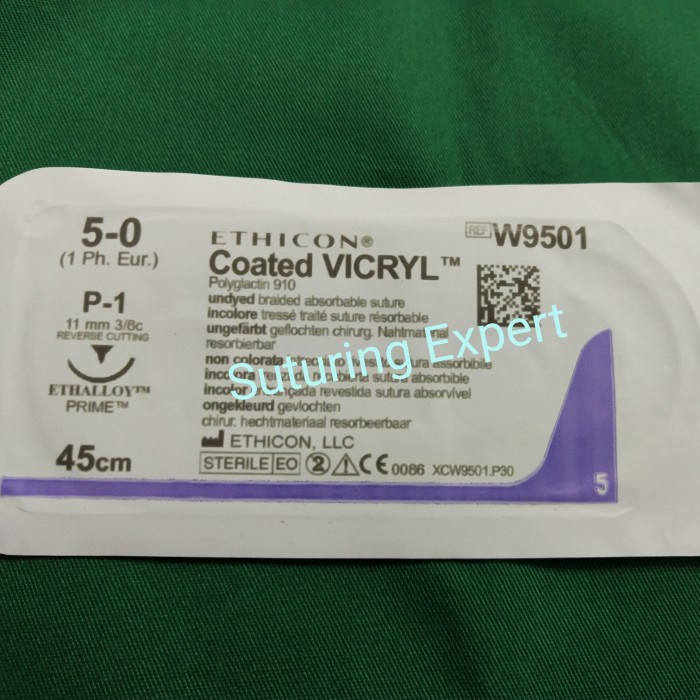 Vicryl 5/0 W9501 ( PGA, absorb, plastic, Skin, Subcuticular) -MCT
