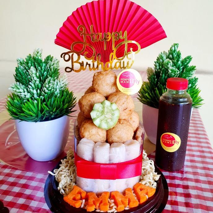 

Best Sales Kue Pempek Cake Isi 20Pcs Happy Birthday Ultah Ulang Tahun Mpek Terbaik