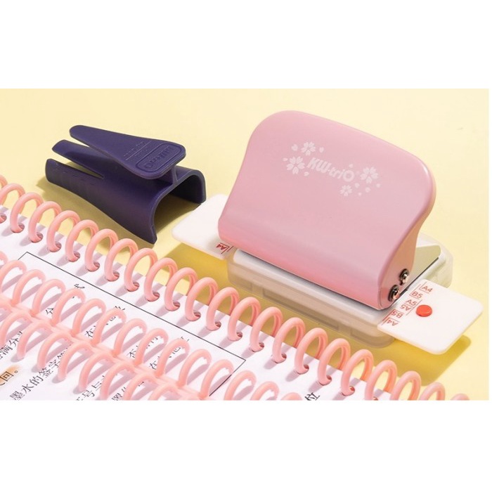 

Promo Original Made In Taiwan Kw-Trio 099H9 Diary 6 Hole Punch + Ring + Open