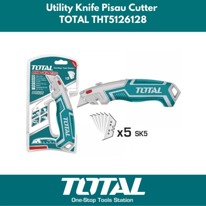 

Promo Pisau Cutter Utility Knife Total Tht5126128 Terbaru