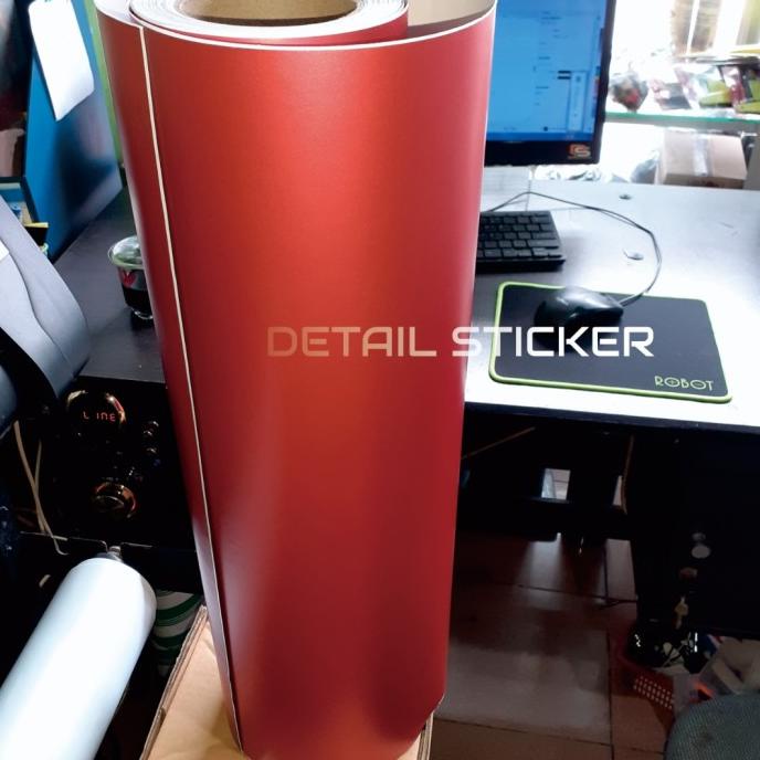 SALE Sticker stiker skotlet merah doff PCX Scoopy red matte chrome Satin Termurah