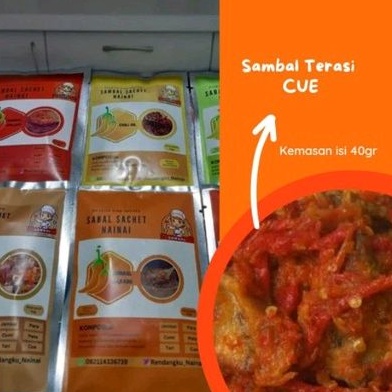 

SAMBAL TERASI CUE ( BERAT ISI 40-45GR)