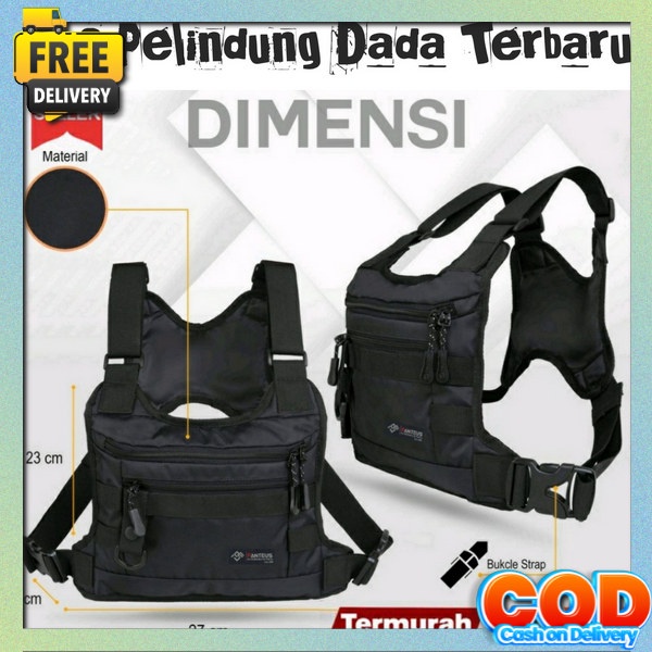 Chasbags Chest Bag Laki2 Kekinian Tas Dada Salempang Bahan Tebal Ring Bags Chestbag Simple Casual Mo