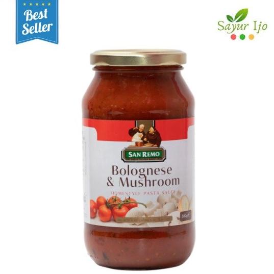 

San Remo Bolognese & Mushroom 500 Gram Pasta Sauce Saus Dressing Jamur