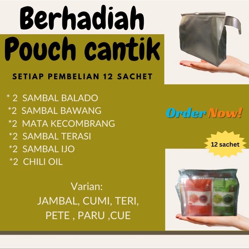 

SAMBAL SACHET NAINAI( FREE POUCH CANTIK)PEMBELIAN 12 SACHET