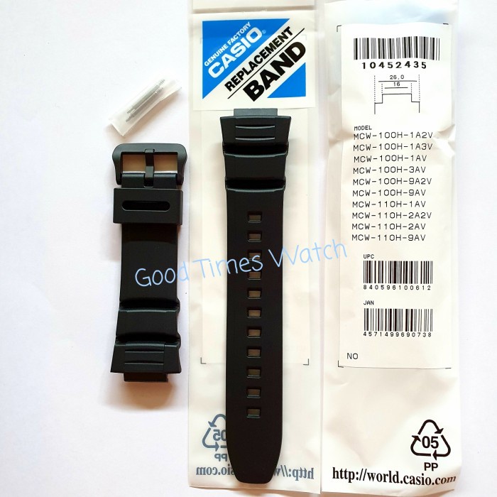 ✅New Ori Strap Casio Mcw-100H / Mcw-110H / Mcw 100 Mcw 110 Casio Original Diskon