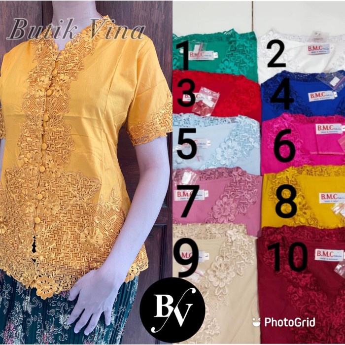 KEBAYA ENCIM KATUN TANGAN PENDEK /ENCIM KATUN JEPANG TANGA 3/4 PREMIUM