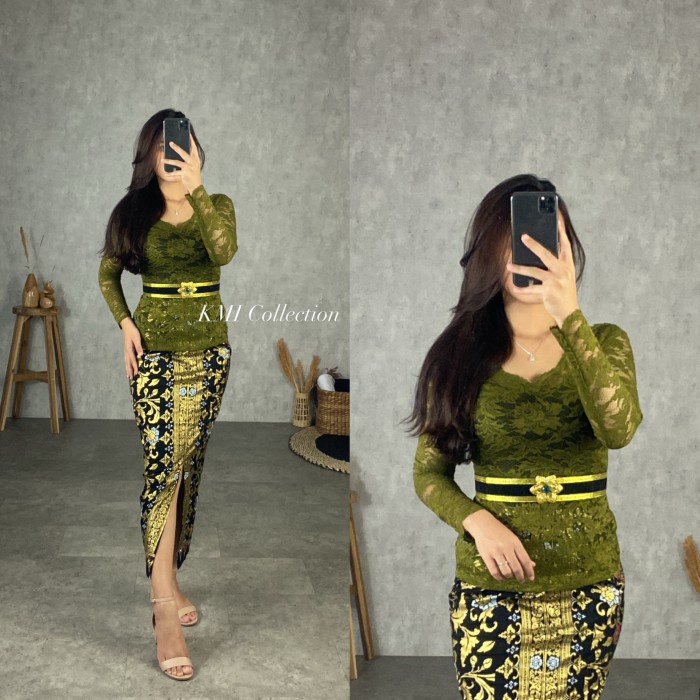Kebaya Bali Set / Kebaya Modern / Kebaya Tile Stik / Kebaya Wisuda TERLENGKAP