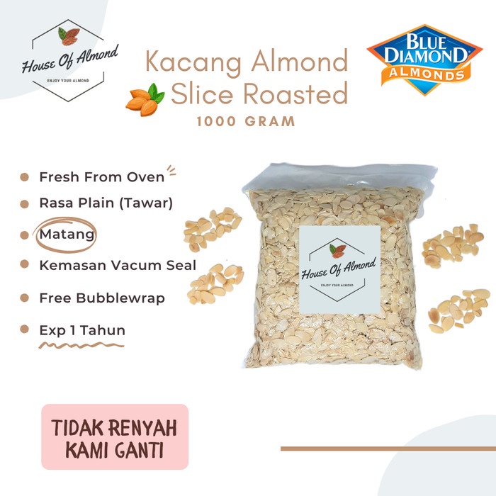 

Kacang Almond Slice Panggang (roasted/oven) 1kg