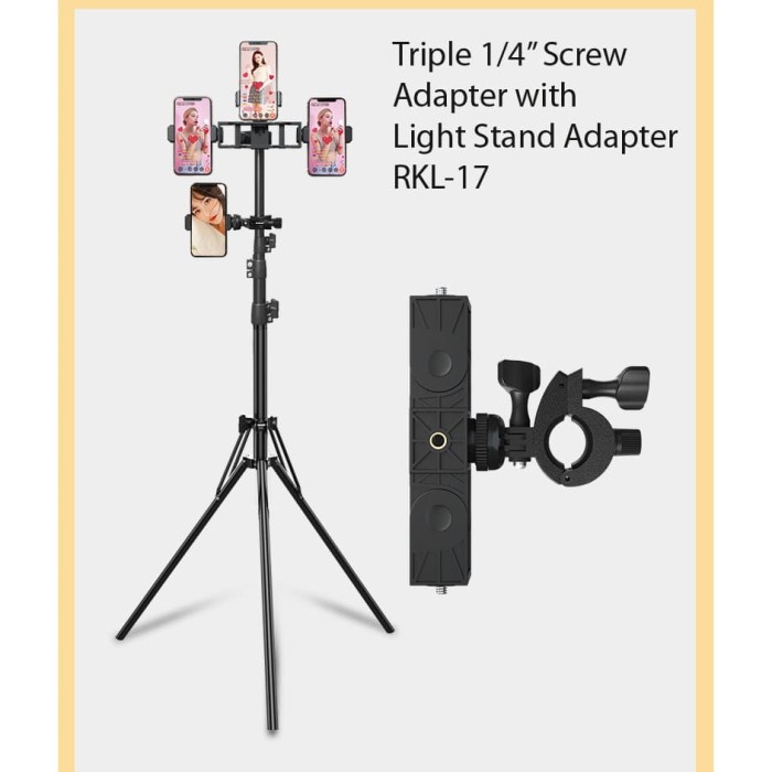 

Promo Selens Triple Screw 0.25Inch Rkl-17 - Multi Holder Live Streaming Brac