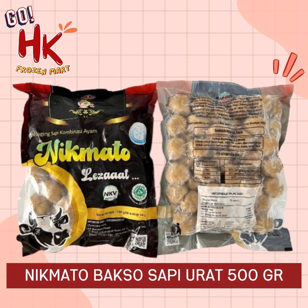 

Nikmato Bakso Sapi Urat 500 gr 50 butir | baso sapi mix ayam full HK Frozen Mart