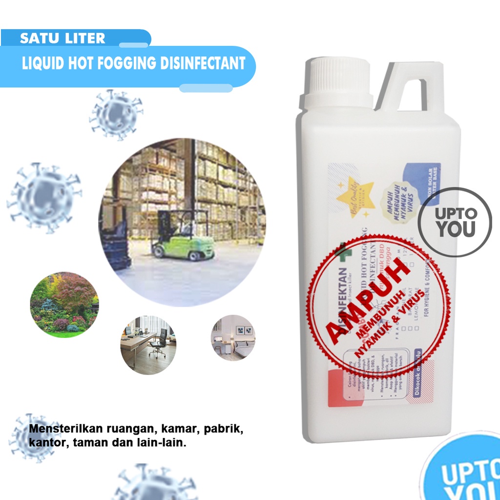 Cairan Fogging Disinfektan Combo Dengan Obat Nyamuk Dbd - Kecoa, Serangga -Fogging Liqu 1 Liter