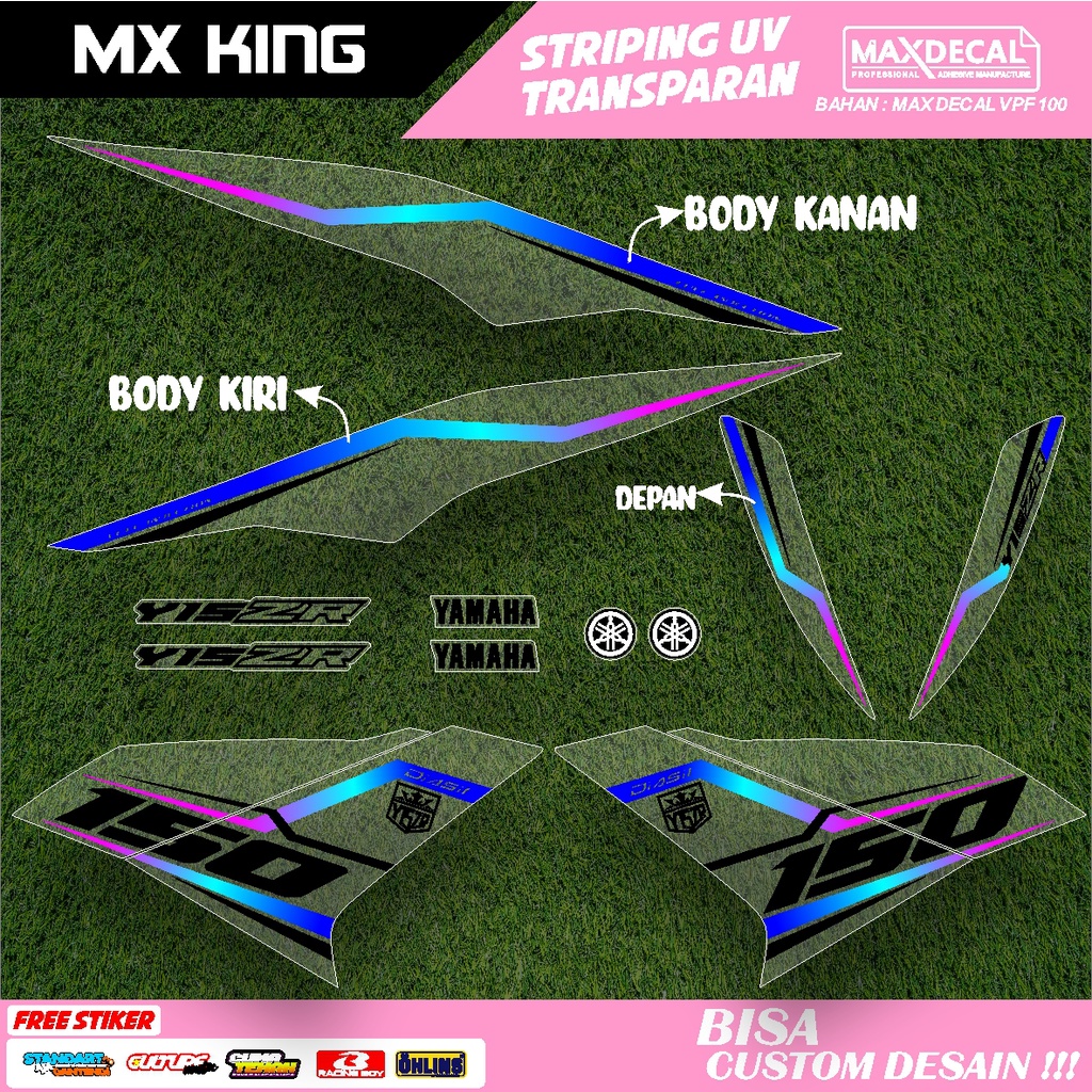 STRIPING TRANSPARAN MXKING FACELIFT LIS STIKER UV ALL NEW MXKING SEMI FULL CUSTOME VARIASI DESAIN TE
