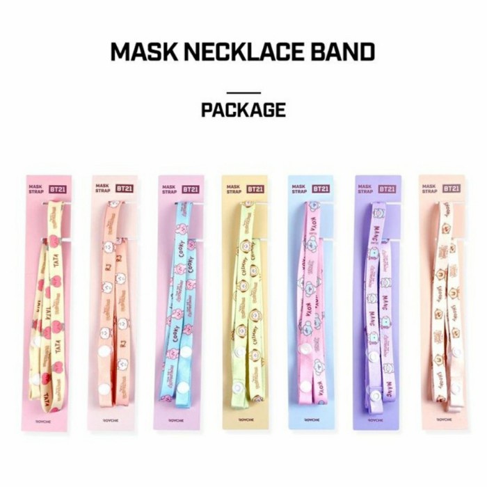 Bt21 Line Friends Baby Mask Necklace Band Strap Mask