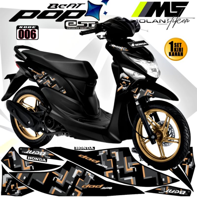 Decal Sticker Striping Variasi Beat Pop Honda Beat Pop 110 Esp Cbs Iss Beat Pop 2013-2023 Beat Pop P