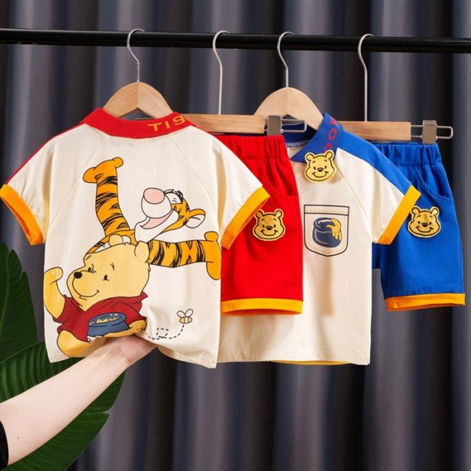 ern Setelan Import Kaos Winnie The Pooh Anak Laki-Laki