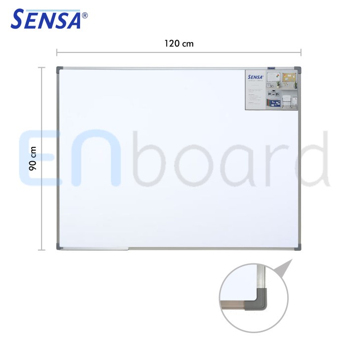 

Papan Tulis Whiteboard Gantung Magnet Single Face Sensa 90 X 120 Cm