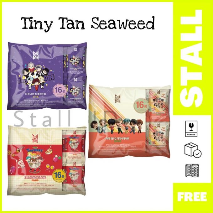 

siap kirim] BTS Tiny Tan Dried Seaweed Nori Rumput Laut 64gr TinyTan