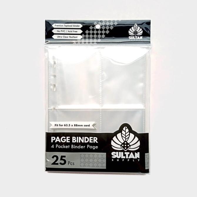 

Sultan 4 Pocket Clear Binder Page - 25Pcs (7 Holes)