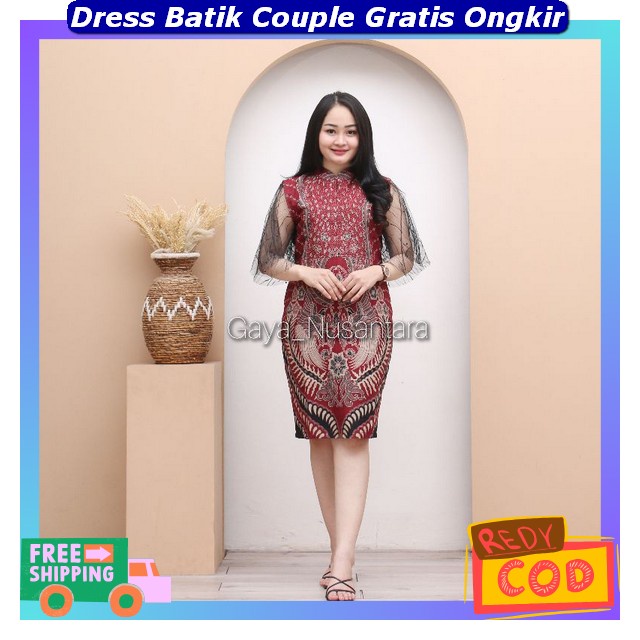 Dress Batik Modern Untuk Pesta Buju Sarimbit Murah Terbaru 2024 Baju Couple Pasangan Kondangan 2023 