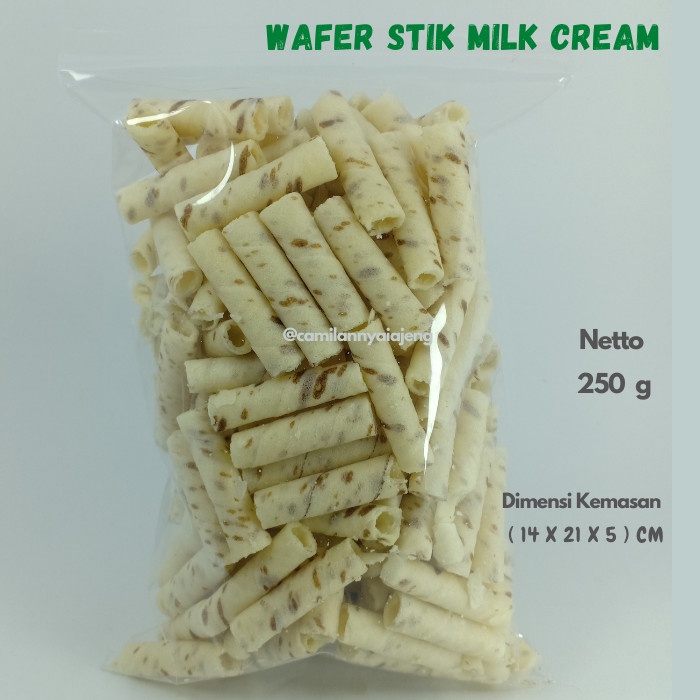 

Astor Wafer Stik Mini Roll Rasa Susu Milk Cream Camilan Kiloan 250 G