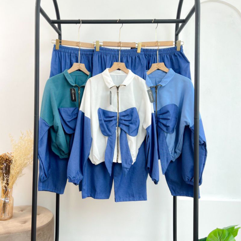 Asofa Aria Setelan Pakaian One Set Atasan dan Celana