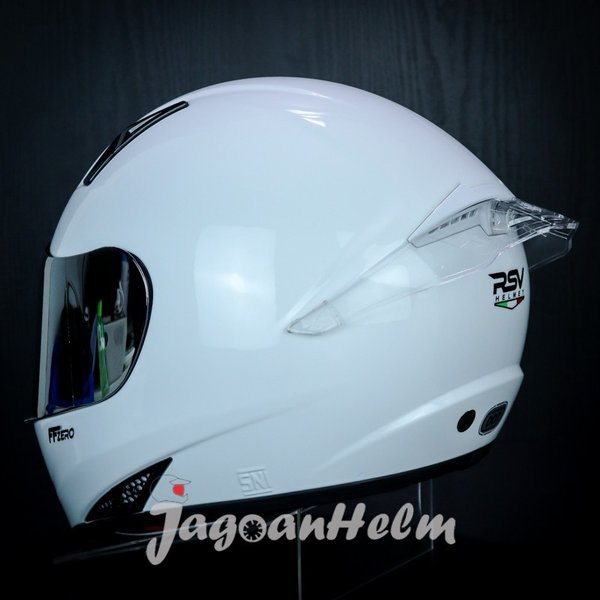 Rsv Helm Ffzero Solid -Iridium- White Glossy- Spoiler Ffzero