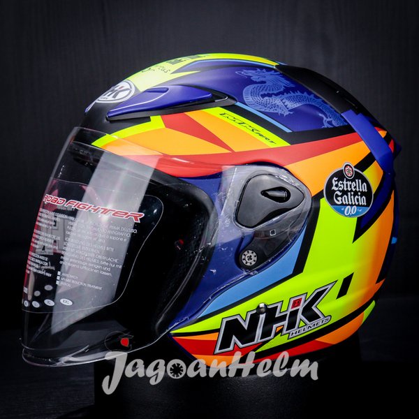 Nhk Helm R6 Ryusei Dark Blue Doff - Singel Visor