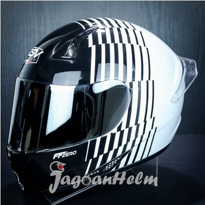 Rsv Helm Ffzero - Iridium Silver- Blaster White - Ffzero -Spoiler