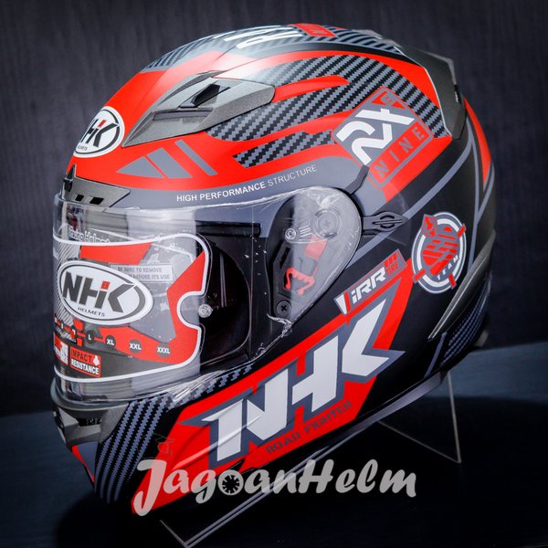 Nhk Helm Rx9 Racer-X - Black Red Doff - Rx-9 Double Visor