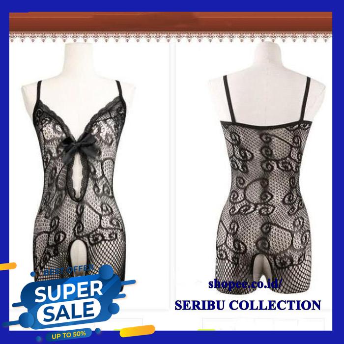 LINGERIE STOCKING BODYSUIT LINGERIE TRANSPARAN OPEN LEOTARD SEXY  DISKON GEDE 