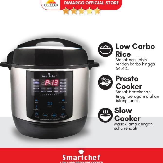 Smart Chef Rice Cooker Low Carbo Pressure Slow Cooker (TRIPLE ACTION)