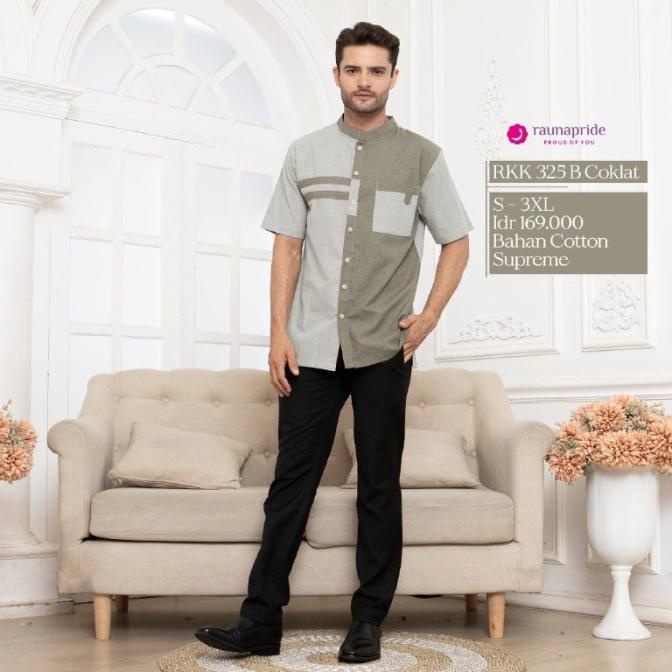 Diskon Rauna Sarimbit Keluarga / Rk -325 Coklat / Fashion Muslim - Best Seller