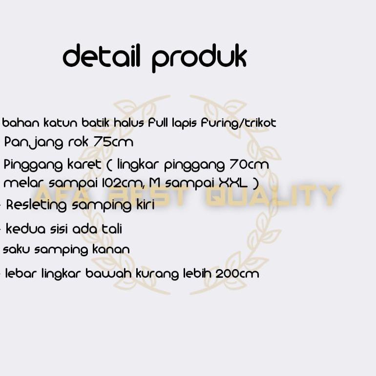 Rok Batik Modern Lapis Trikot / Rok Batik 7/8 / Bawahan Batik Cod