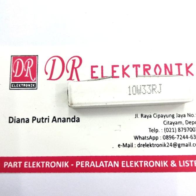 Resistor tahanan 10w 33 ohm 33ohm 10watt 10 watt ohm 33ohm 10w33j dre3 Segera Beli