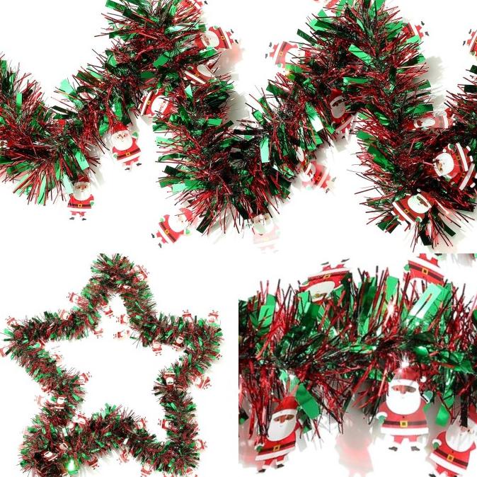 

New Slinger Santa Dekorasi Natal Hiasan Parcel Tinsel Murah Grosir Terbaik
