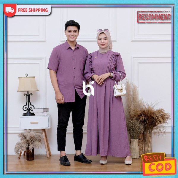 Ghamis Pasangan Baju Kapelan Terlaris Kopel Best Seller Sarimbit Muslimah Copel Premium Buju Dres Sy