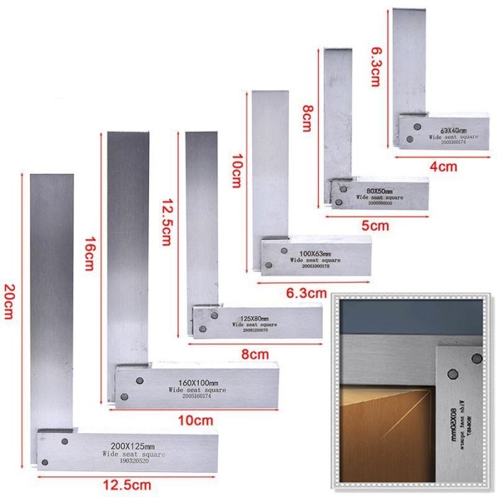 

Sarila Penggaris Siku Sudut 90 Derajat Woodworking Square Tool*1Tk02